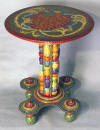 tramp art table,  ''Funnel'' Side Table 