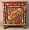 End Table, Home Furnishings tramp art furniture folk art hand made furniture art furniture