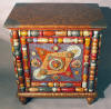 End Table, tramp art furniture folk art hand made furniture art furniture