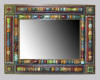 tramp art mirror frame folk art